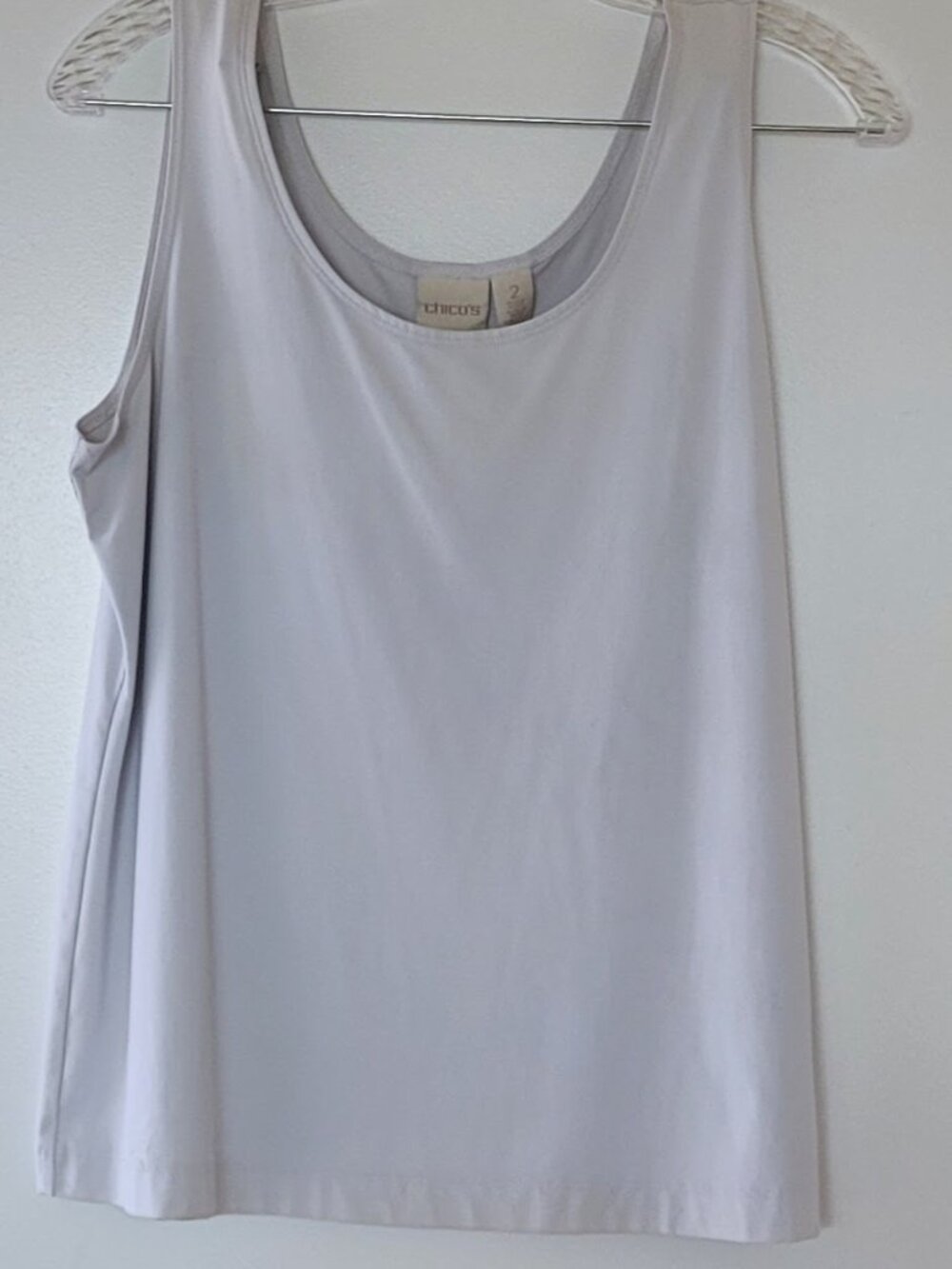 NWOT Chico's Microfiber Tank White  Size 2
